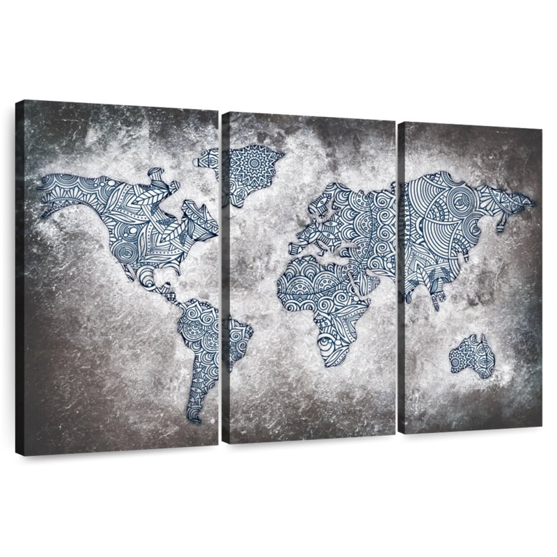 Carte du monde Aliaz, H 32 po x l 50 po