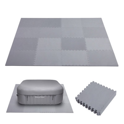 1/5" Thickness 77.2'' Hot Tub Mat, Inflatable Hot Tub Thickened Pad Outdoor Indoor, Waterproof Anti-Slip Reusable Durable Washable Ground Pad, Pool Flooring Protector,