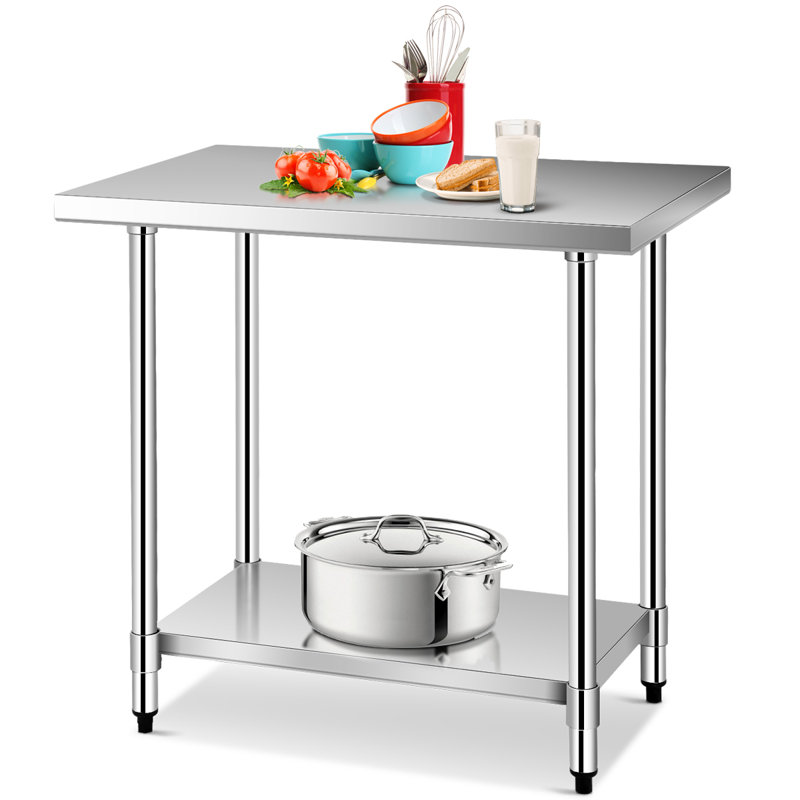 Stainless Steel Prep Station, 35" H x 36" L x 24" W