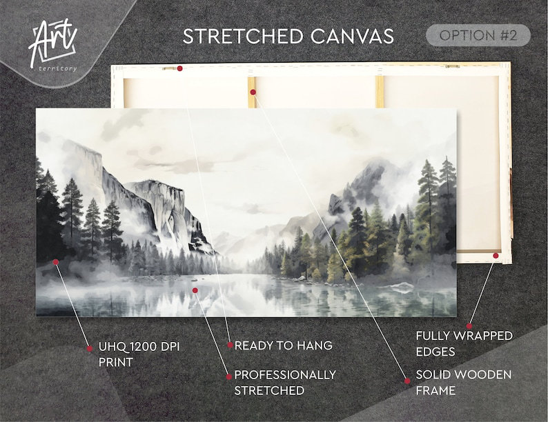 Affiche ou toile horizontale Yosemite, décor de ferme, Affiche non encadrée, H 30 po x l 60 po