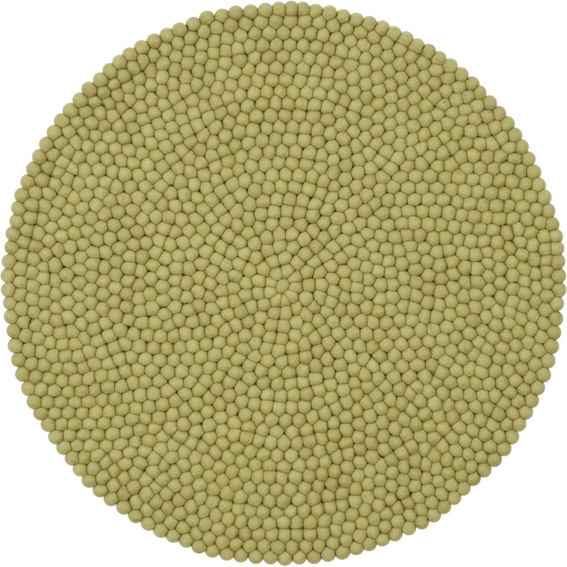 Round Wool Hand Woven Area Rug, Round 70cm