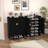 Modern Shoe Cabinet Storage with Adjustable Shelves-1614625904