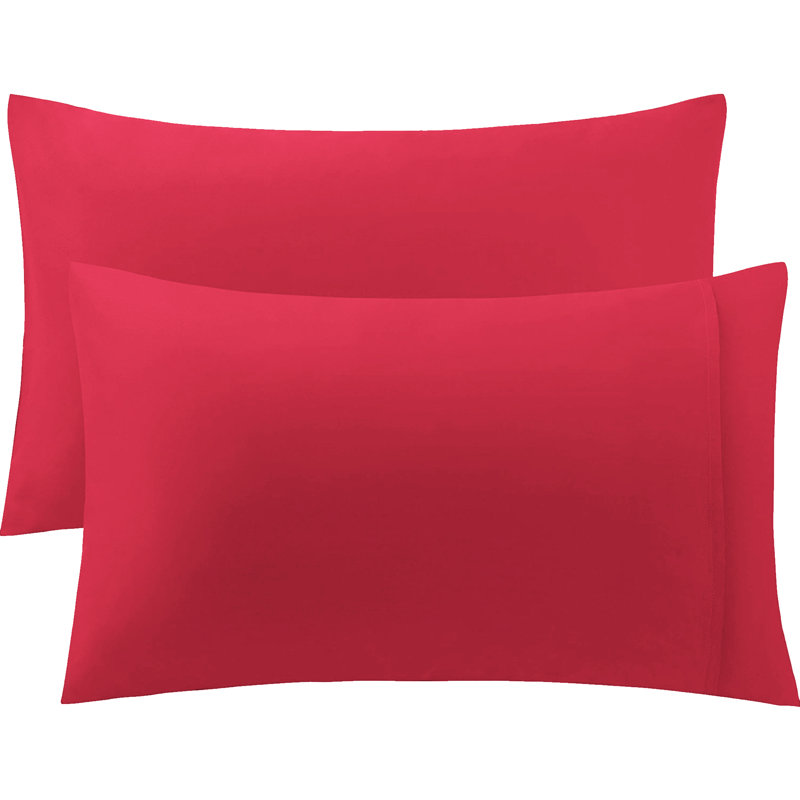 Feival Cotton Blend/Polyester Pillow Case, Burgundy