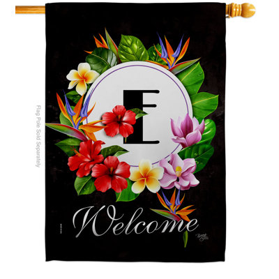 Drapeau de maison tropical en polyester 40 x 28 po à 2 côtés