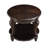 22'' Two Tone Round End Table,Solid Wood Sofa Side Table With Shelf,Living Room Corner Table Easy Assemble