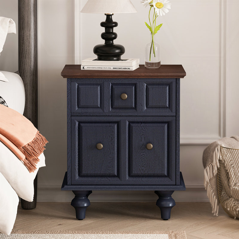 Armoire de chevet 20,47 po, Noir