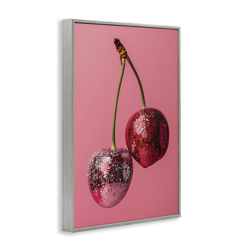 Paire de cerises éblouissantes, estampe numérique, design par LSR Design Studio, H 24 po x l 16 po