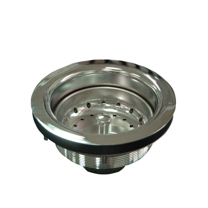 Drain d’évier de cuisine panier à filtre, Chrome poli