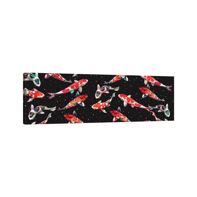 Koi by Gab Fernando - Wrapped Canvas Panoramic Print, 30.48 cm H x 91.44 cm W x 1.91 cm D