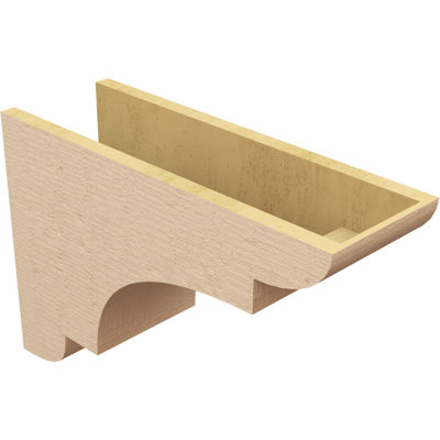 New Brighton cèdre brut grain de bois TimberThane Corbel, apprêté brun clair
