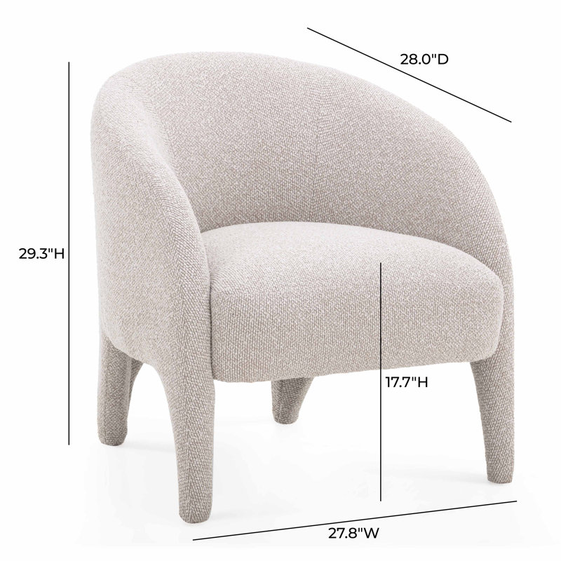 Fauteuil d'appoint Kris, Gris
