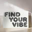 Inspiré «Find Your Vibe», art textuel mural sur toile