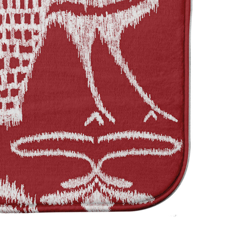 Tapis de bain Garold, l 21 po x L 34 po, Rouge