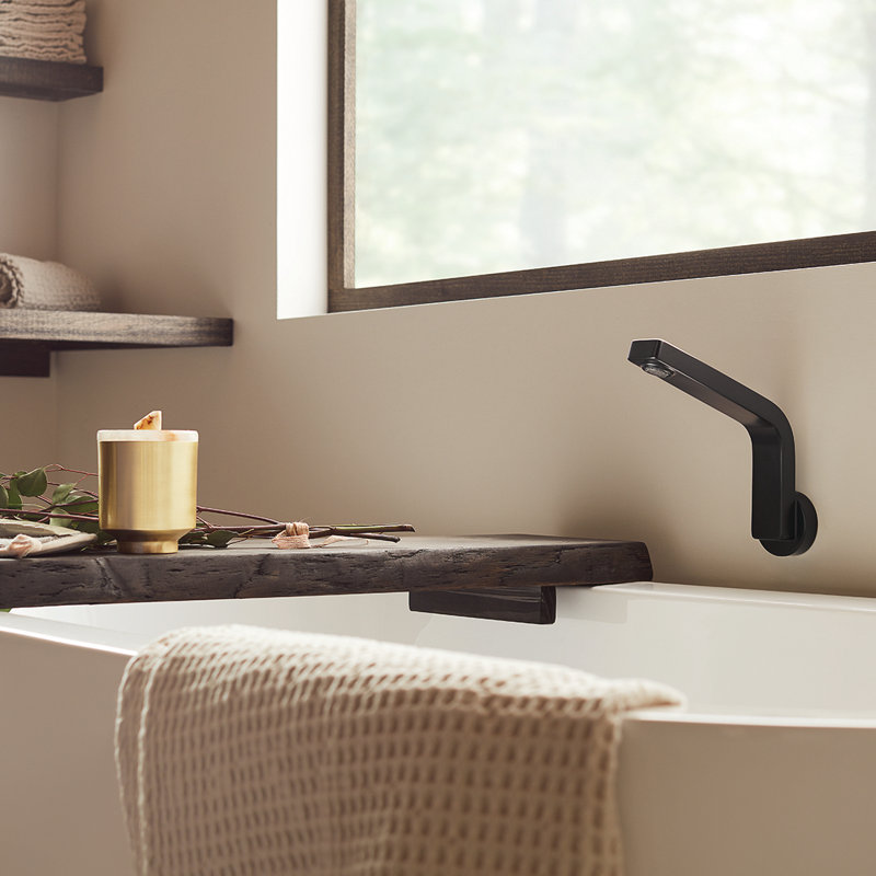 Vector Wall Mounted Tub Spout, Matte Black