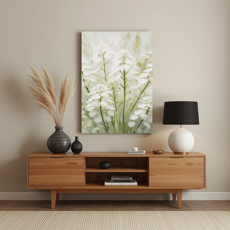 Aquarelle botanique 95, art mural en métal beige, H 20 po x l 16 po