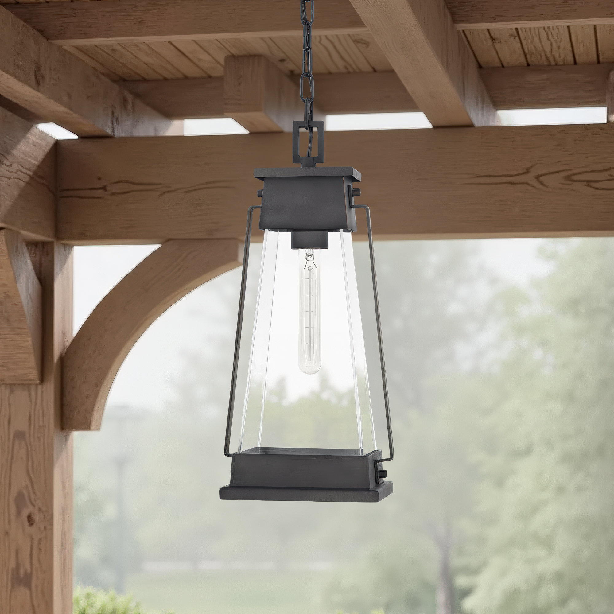 Transparent Outdoor Metal Pendant