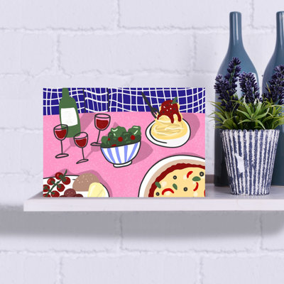 Art mural confortable et contemporain, cerise colorée et contemporaine