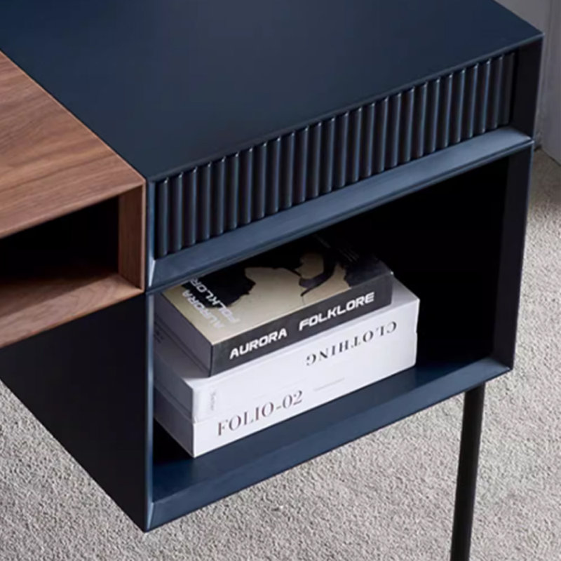 Bureau d'écriture avec rangement, Retour à droite, H 29,52 po x l 70,86 po x P 27,55 po