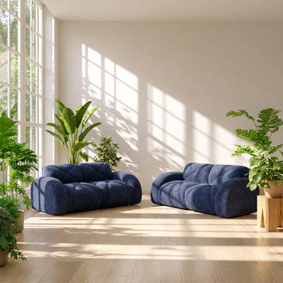 Canapé modulaire en velours 4 places l 80,3 po x P 37,4 po x H 29,9 po UI Furniture