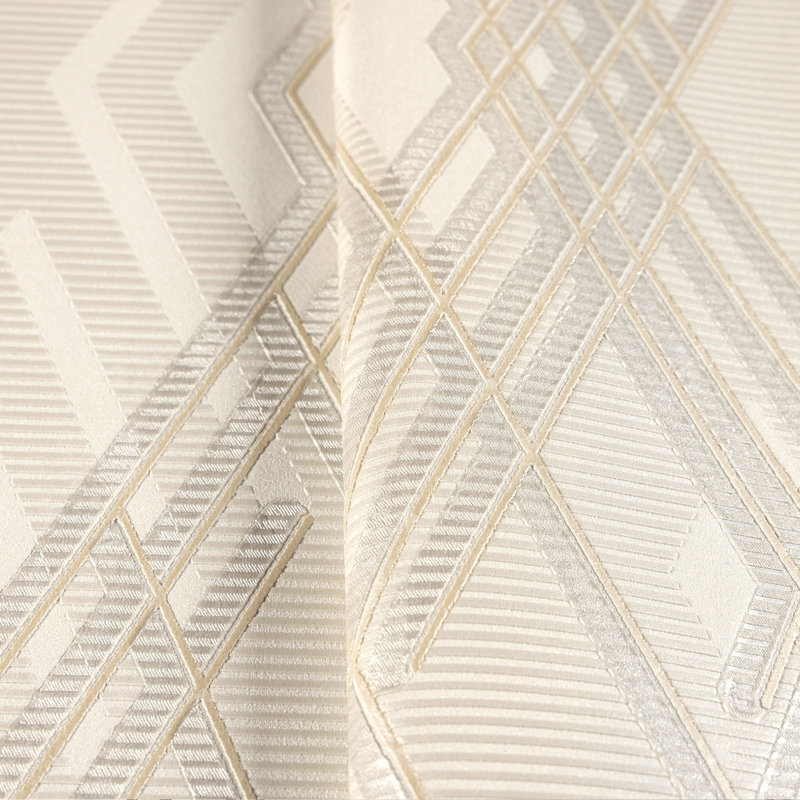 Rouleau Haania Argyle, Blanc / doré