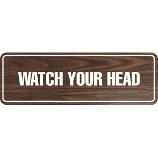 Standard Watch Your Head Sign(Black) - Medium