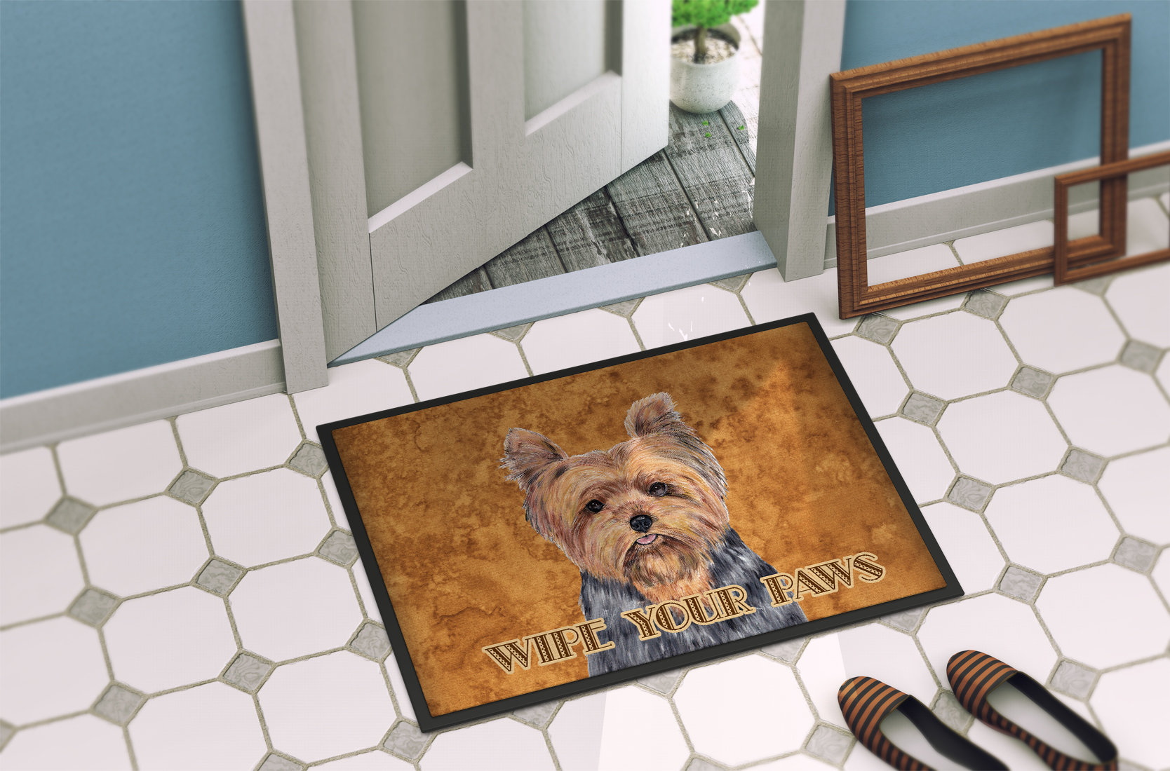 Tucker Murphy Pet™ Yorkie Non-Slip Indoor Door Mat Reviews Wayfair