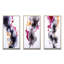 Delicate Fluidity Magenta And Gold Ink Clouds IV - Abstract Painting Art Set Of 3 Pieces-1463578204-1463578206