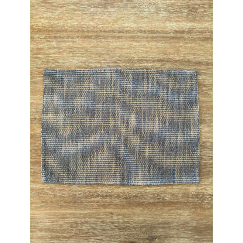 Indigo and Natural Fabric Rectangle Placemat