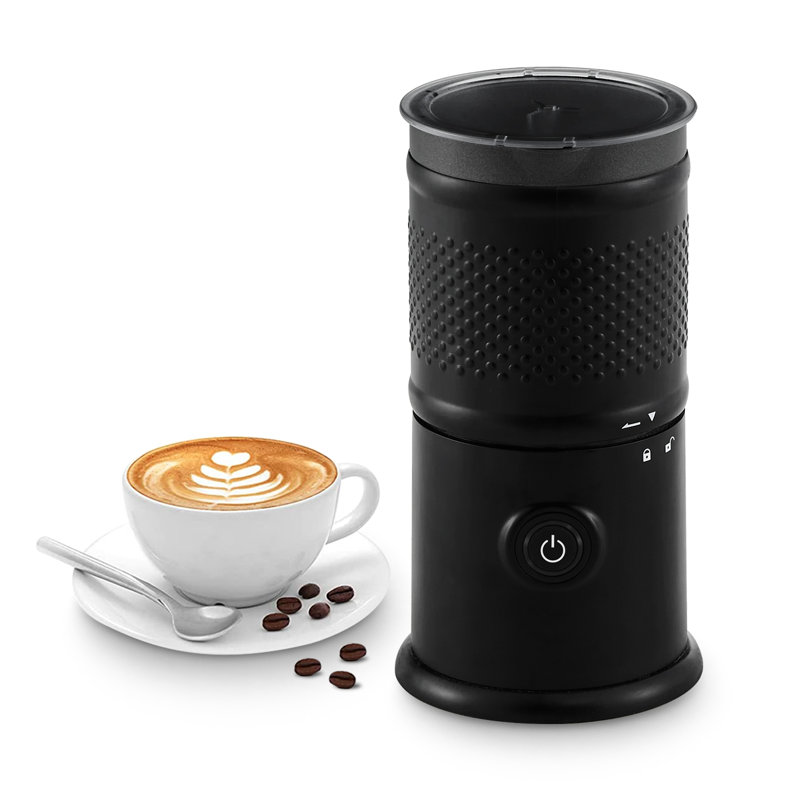 Milk Frother,Electric Milk Frothers,Hot & Cold Milk Foamer,300Ml,400W, Black