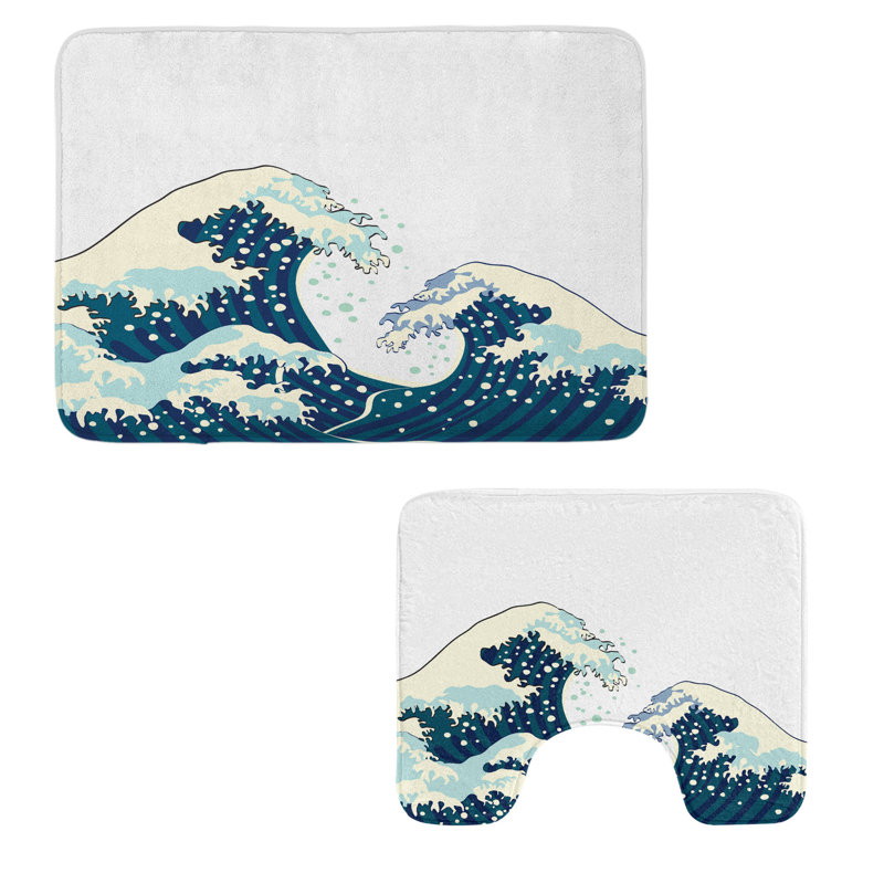  Ensemble de tapis de salle de bain japonais 2 pièces
