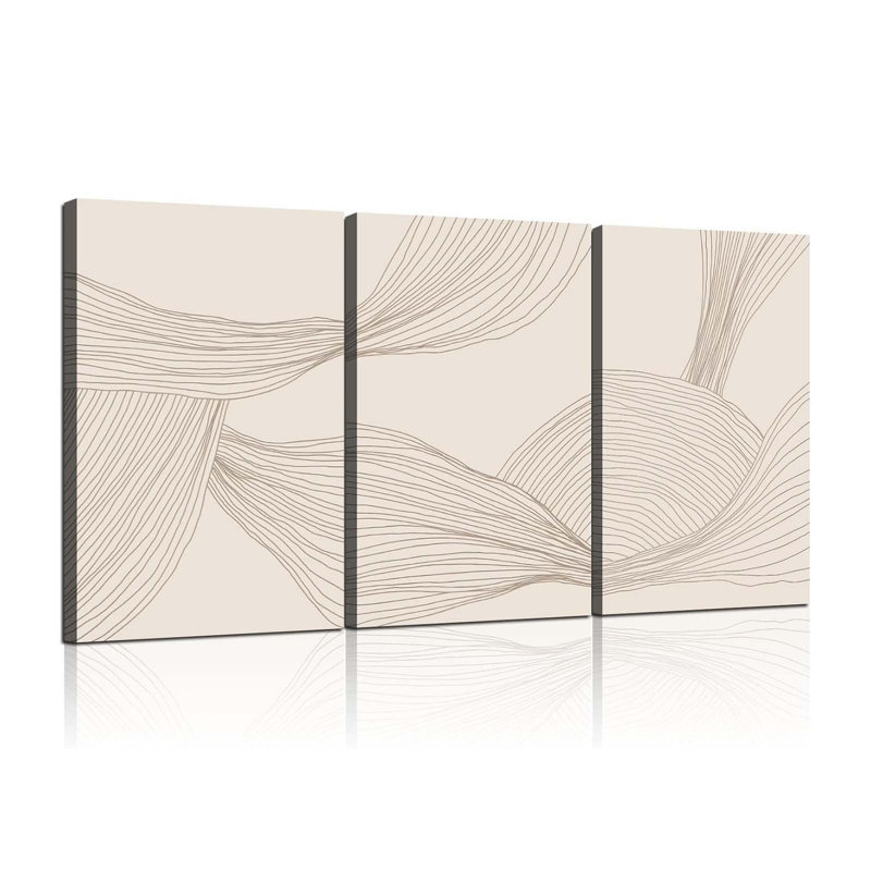 3 Piece Wrapped Canvas Print, 60 cm H x 40 cm W