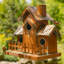 Ensemble de 6 cabanes à oiseaux suspendues en cuivre antique assorties "Home Tweet Home"