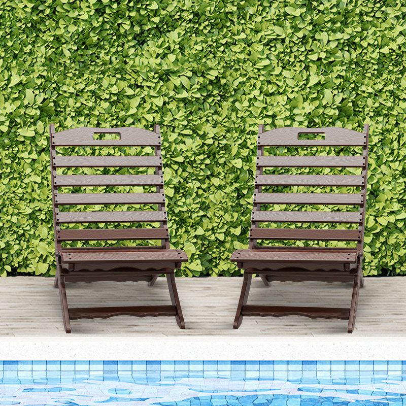 Chaises Adirondack pliantes pour l'extérieur, Brun
