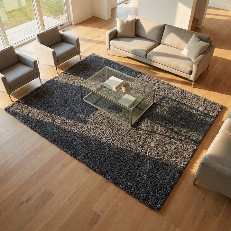 Tapis gris foncé Ashton