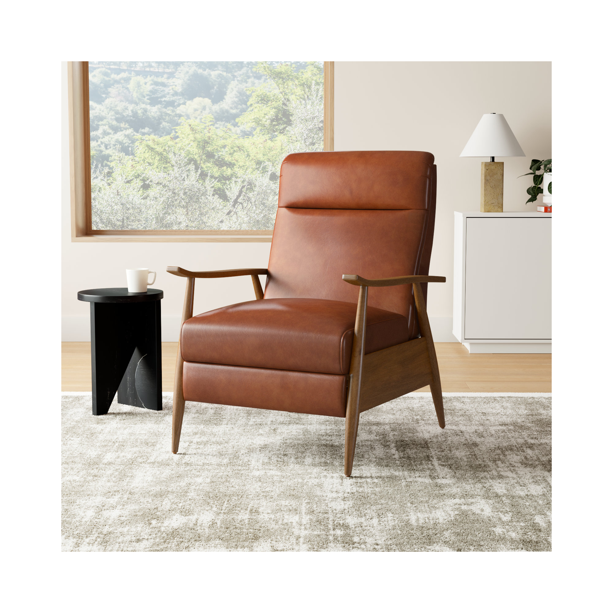 Imona Pushback Recliner - Set of 2, Brown