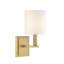 Applique murale 1 lumière Savoy House Waverly en laiton chaud-1483154112