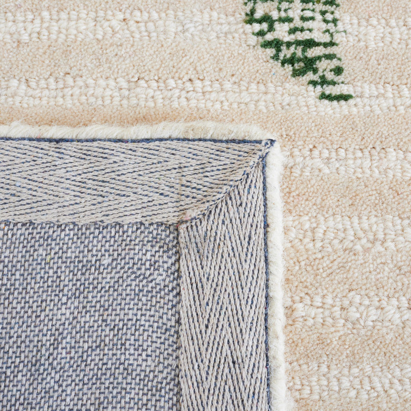 Shona Hand Tufted Wool Floral Rug, Rectangle 3' x 5'
