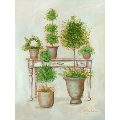" Potting Bench & Topiaries II "