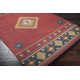Mystica Handmade Wool Dark Red/Navy/Wheat Rug