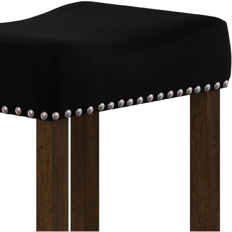 Tabouret de bar Hylie, Noir/brun foncé, Tabouret de bar (siège d'une hauteur de 29 po)