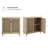 Calzada  31.5'' Tall 2 - Rattan Wicker Door Storage Accent Cabinet with Solid Wood Legs-1246909287