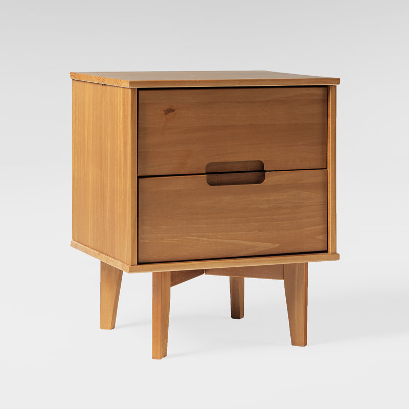 Ulti Solid Wood Bedside Table, Caramel