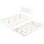 Lit plateforme ajustable à lit gigogne double en pin blanc robuste pour la longévité-1247142088