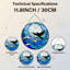 Panneau de vitrail 12 "H Moon Bird-1786052203