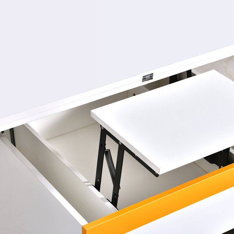 Multi - Functional Lift - Top Coffee Table Set with 4 Storage Stools, Ideal for Space - Saving and Versatile Living Room Use