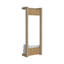 Porte-serviettes mural avec tablette et barre de suspension, chêne naturel