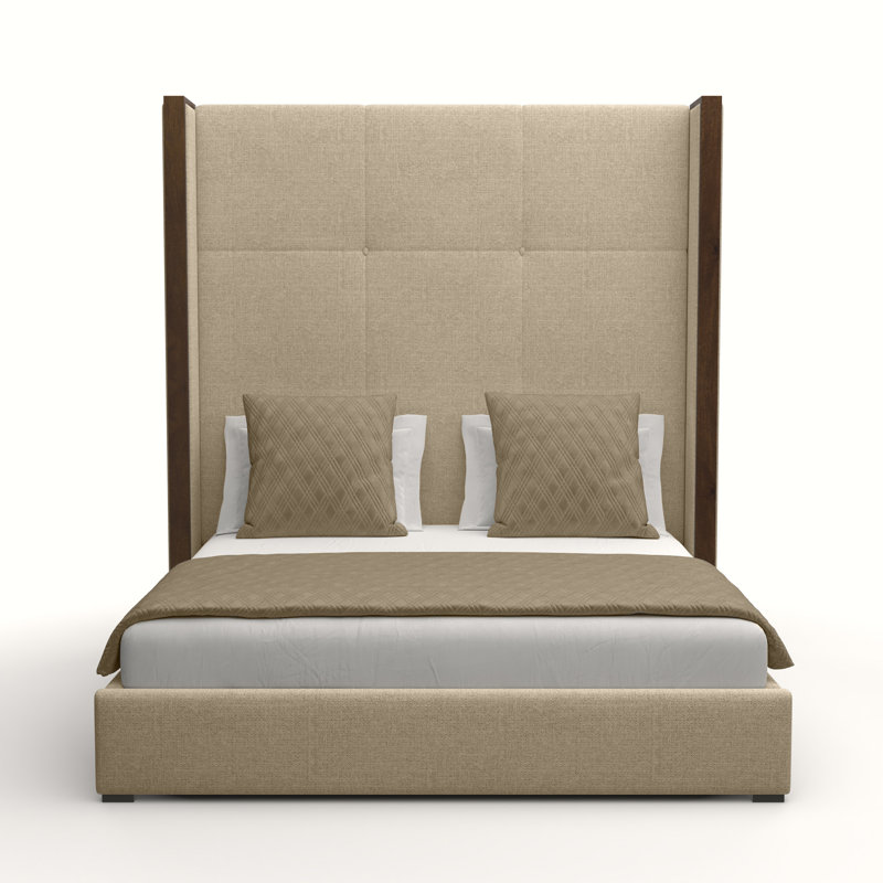 Dipson Upholstered Standard Bed, Queen (High), Flax Revolution®