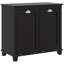 Armoire à linge double inclinable, armoire de rangement pour salle de bain avec panier à 2 compartiments, armoire de plancher moderne pour salle de bain, noir-2139540607