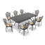  Ensemble repas pour 8 personnes avec coussins blanc cassé Tameia-17921037-17921039