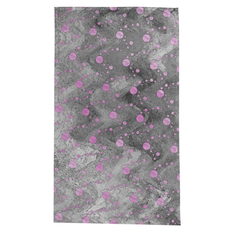 Nappe abstrait leffel, Gris / Rose